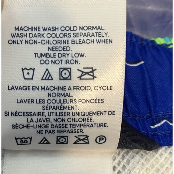 Lands' End NWT Blue Shark Graphic Swim Shorts Swim Trunks Sz XL - Picture 7 of 9